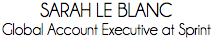 SARAH LE BLANC
Global Account Executive at Sprint 
